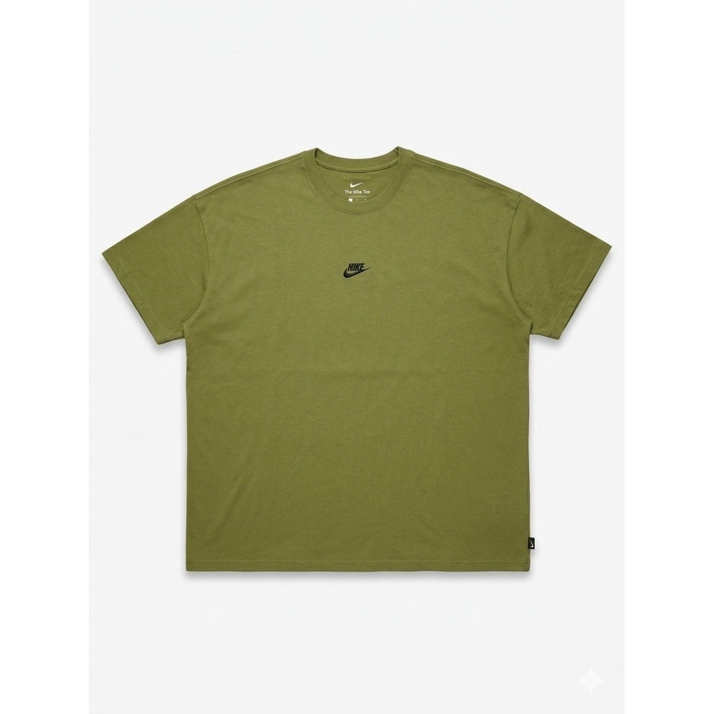 Nike T-Shirt Mens Flat Green Sz2XL Sportswear Premium Essentials DO7392-334 Logo